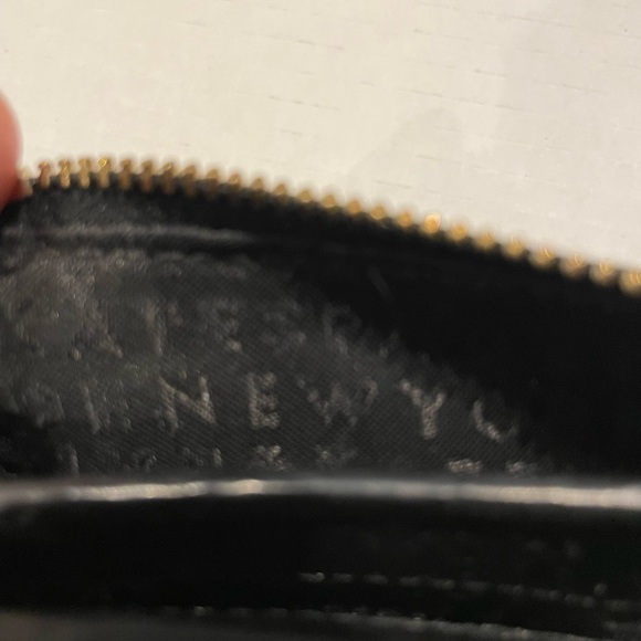 Kate Spade Black Leather Zip Wallet/ Card Holder - Picture 6 of 8